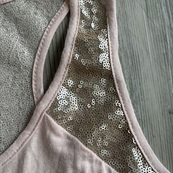 Vintage Delia’s Y2K Pink Sequin Top Made In USA Size Large - Picture 3 of 8